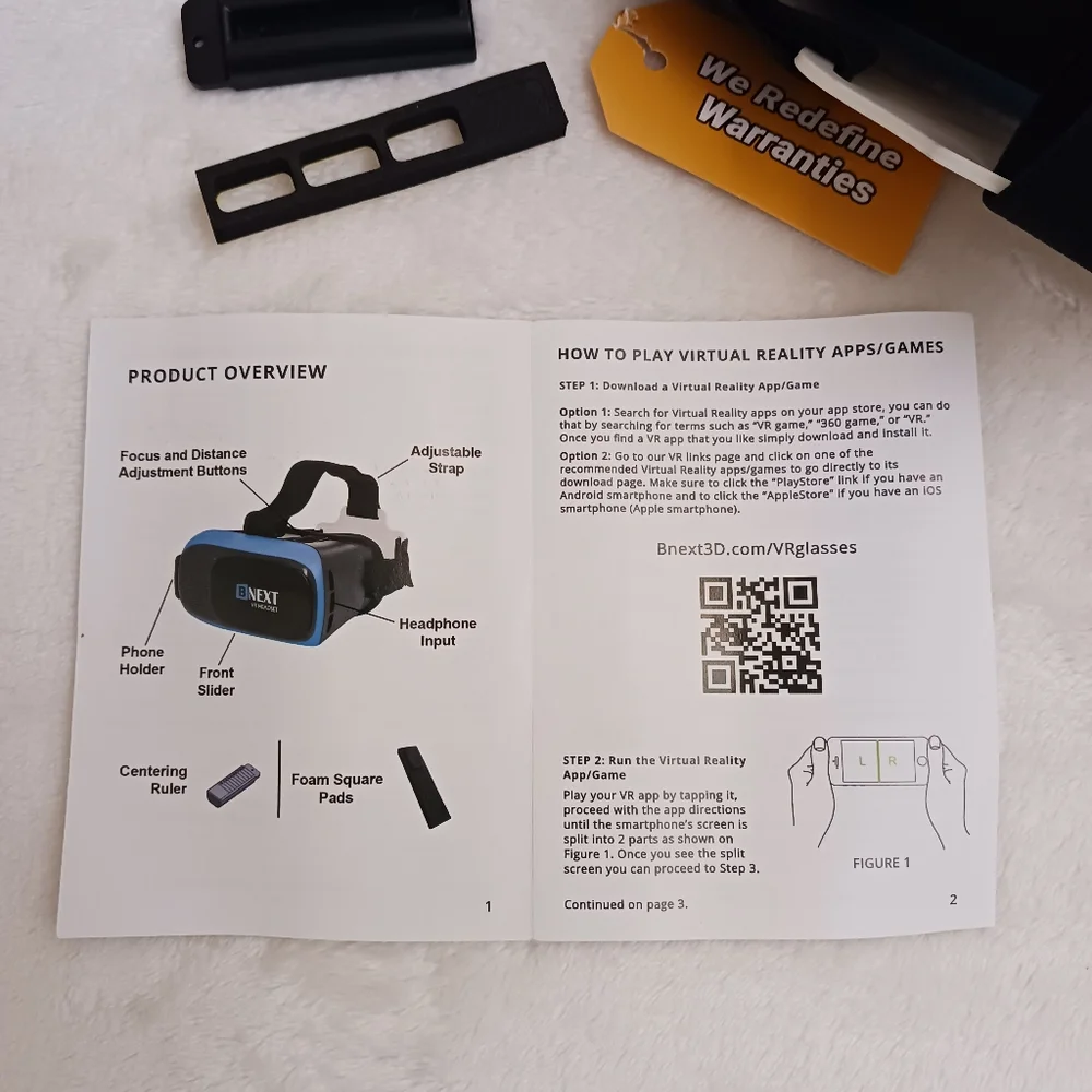 BNEXT VR Headset in Black and Blue